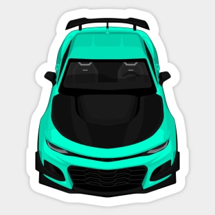 camaro zl1 1le turquoise Sticker